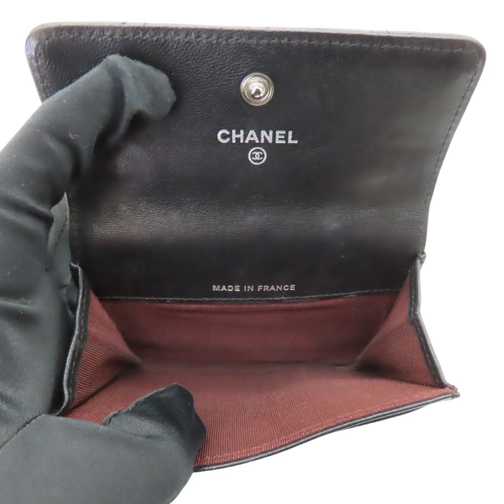 Chanel Lambskin Card Case Black