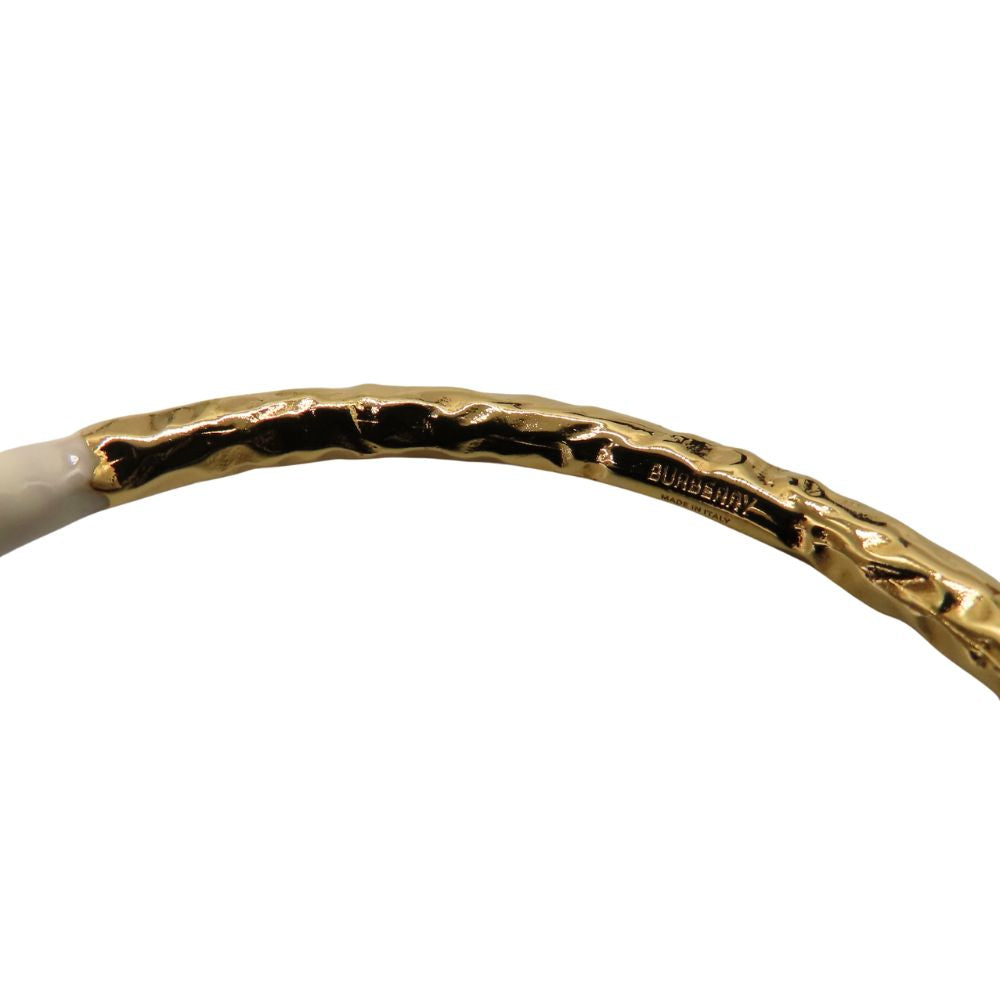 Burberry Gold White Bangle Bracelet