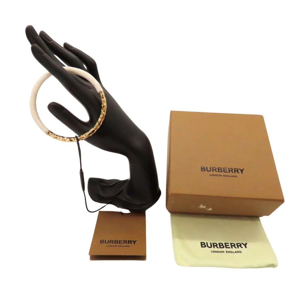 Burberry Gold White Bangle Bracelet