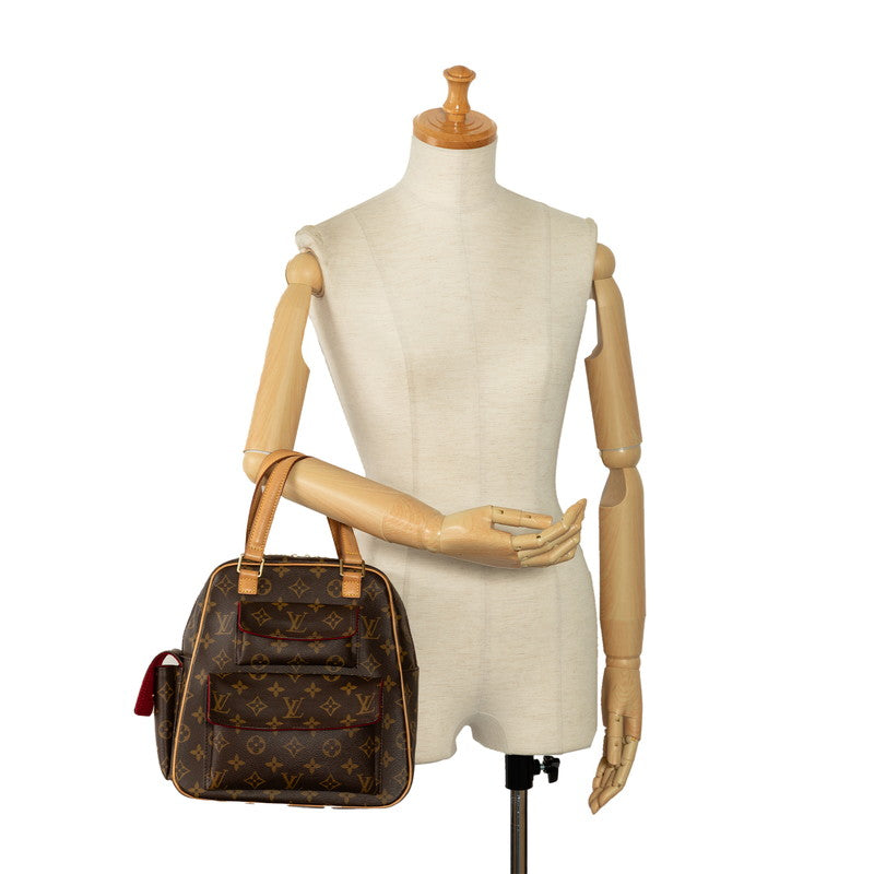 Louis Vuitton Monogram Excentri Cite Handbag M51161 Brown PVC Leather in Very Good Condition