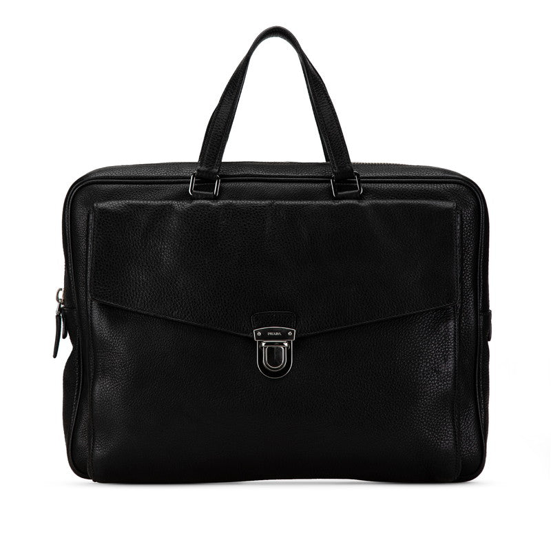 Prada Leather Briefcase Black