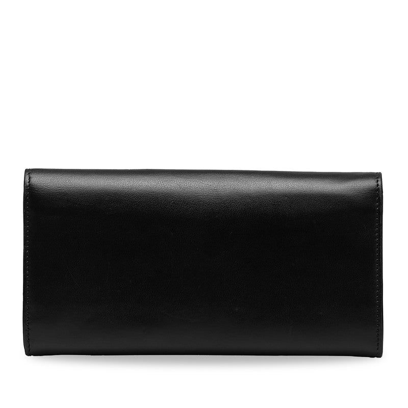 Fendi Peekaboo Leather Long Wallet 8M0377 Black Gold