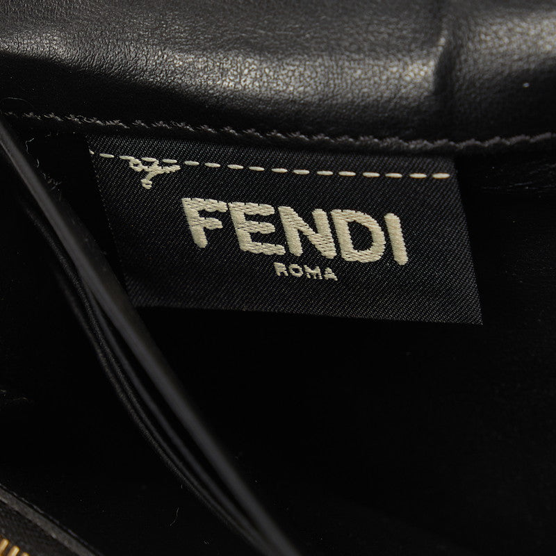 Fendi Peekaboo Leather Long Wallet 8M0377 Black Gold