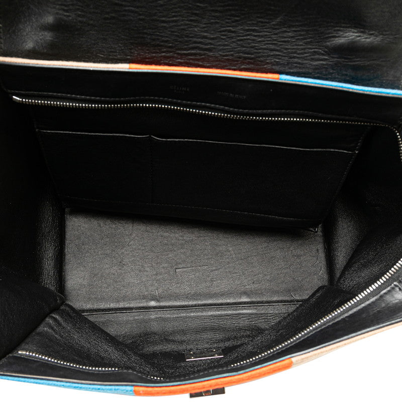 Celine Trapeze Medium Tricolor Leather Handbag