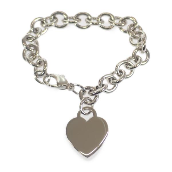 Tiffany & Co Silver Heart Tag Bracelet  Metal Bracelet in Excellent condition