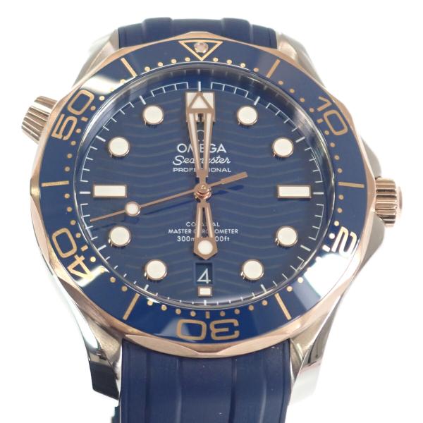 OMEGA Seamaster Diver 300m Men's Stainless Steel/K18 Sedona Gold Blue-face Watch 210.22.42.20.03.002 210.22.42.20.03.002