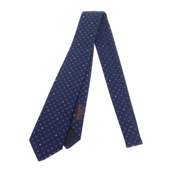 Hermes Jacquard Silk Necktie Canvas Necktie 336111T 01  in Excellent condition