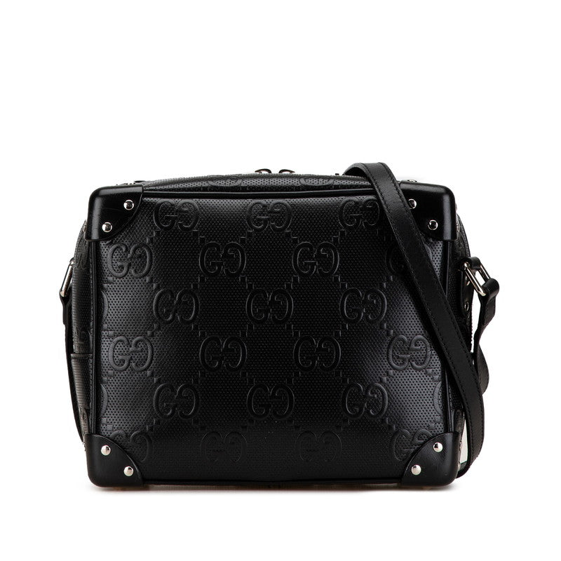 Gucci Leather GG Embossed Shoulder Bag