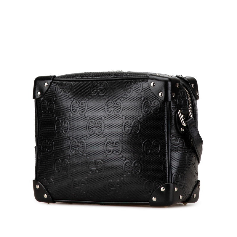 Gucci Leather GG Embossed Shoulder Bag