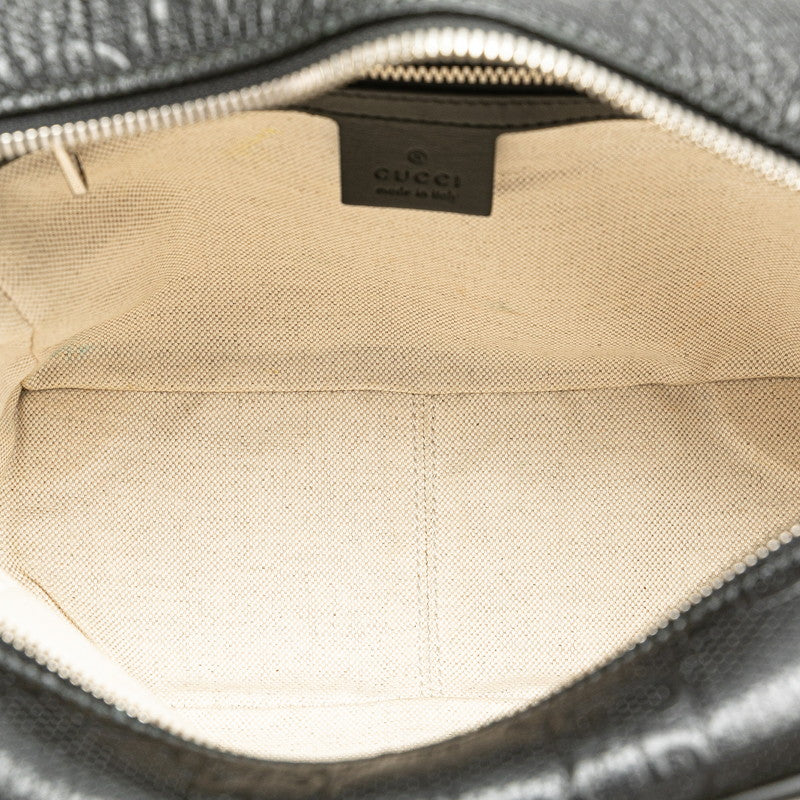 Gucci Leather GG Embossed Shoulder Bag