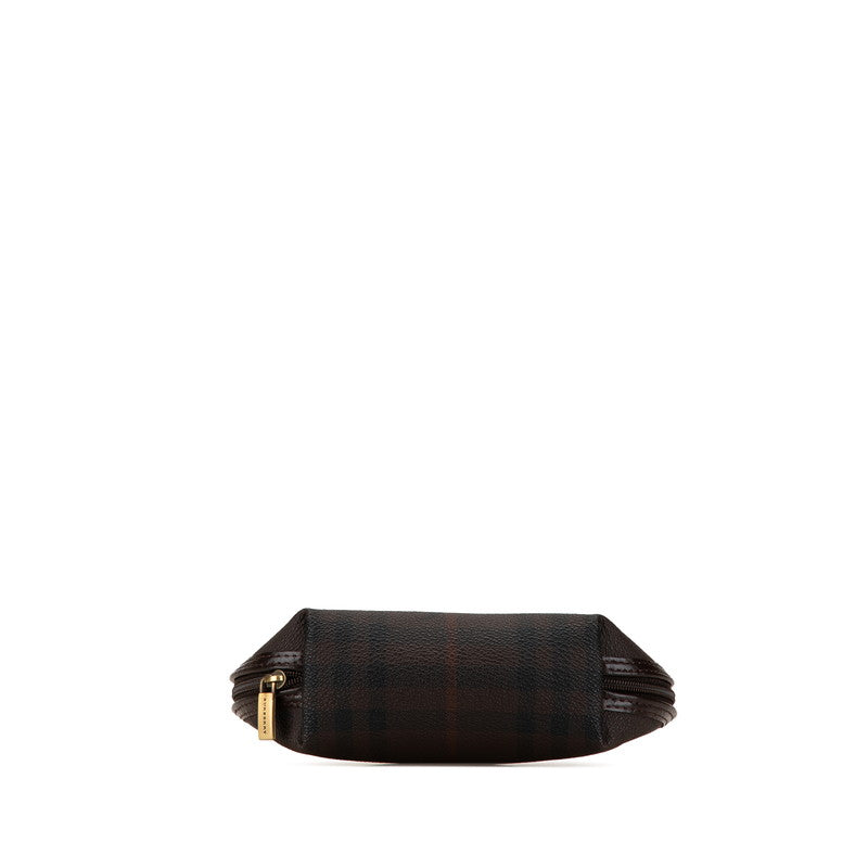 Burberry Nova Check Shadow Horse PVC Leather Pouch in Great Condition