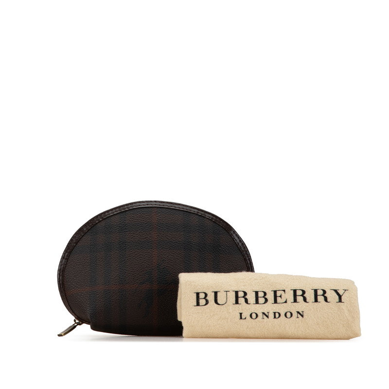 Burberry Nova Check Shadow Horse PVC Leather Pouch in Great Condition