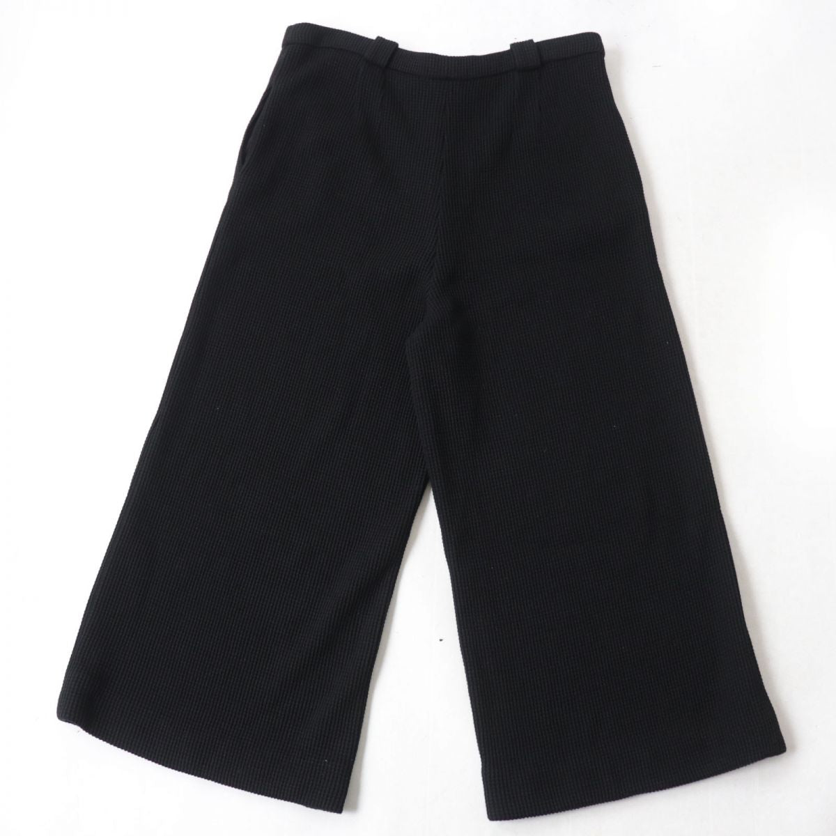 Chanel Cotton Wide Pants Black Size 44