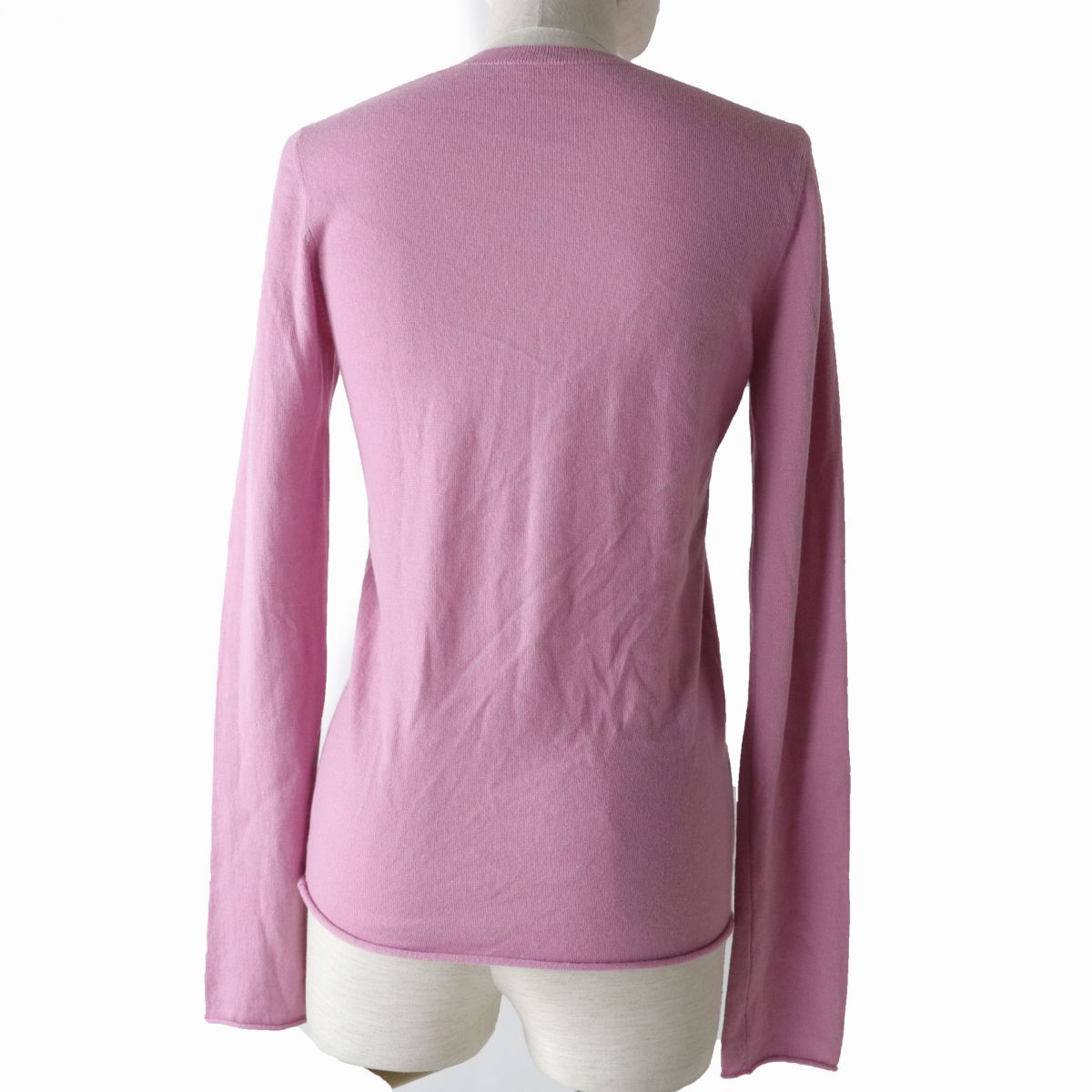 Lucien Pellat-Finet Skull V-neck Cashmere Knit Top Pink S