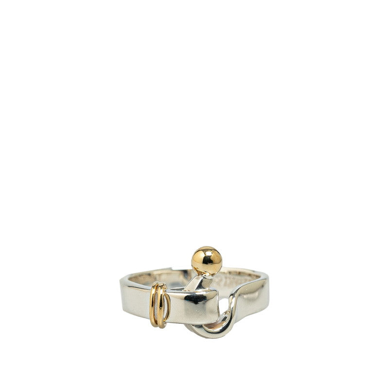 Tiffany & Co Silver Gold Hook and Eye Ring