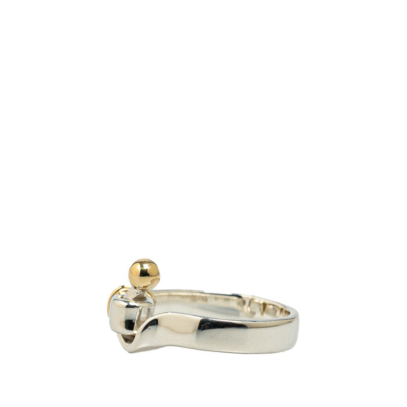 Tiffany & Co Silver Gold Hook and Eye Ring