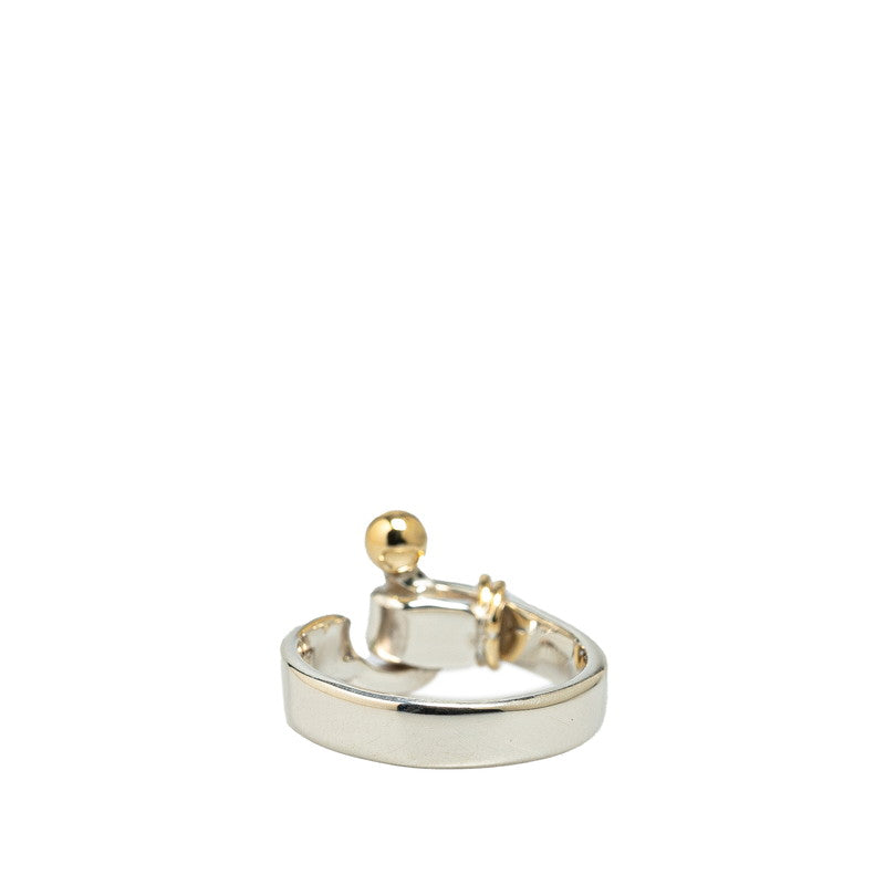 Tiffany & Co Silver Gold Hook and Eye Ring