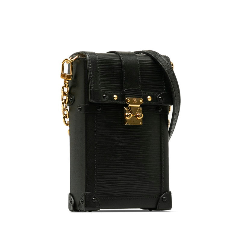 Louis Vuitton Epi Trunk Vertical Chain Shoulder Bag M67871 Black Leather in Very Good Condition