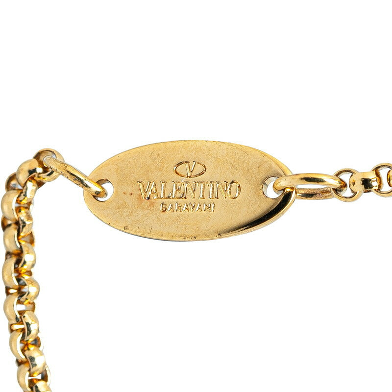 Valentino V Logo Chain Bracelet Gold Plated