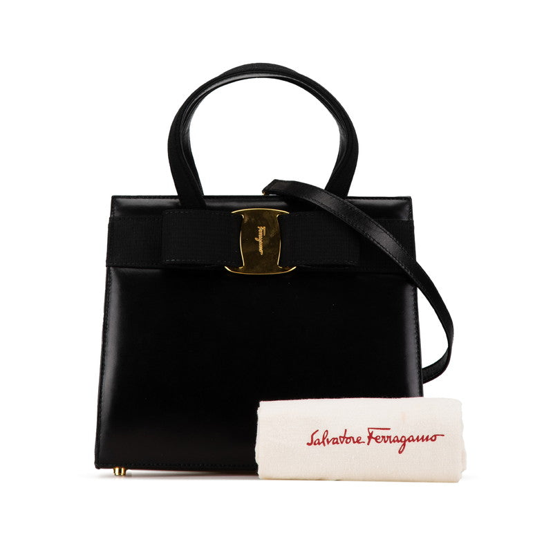 Salvatore Ferragamo Vara Ribbon Leather Handbag