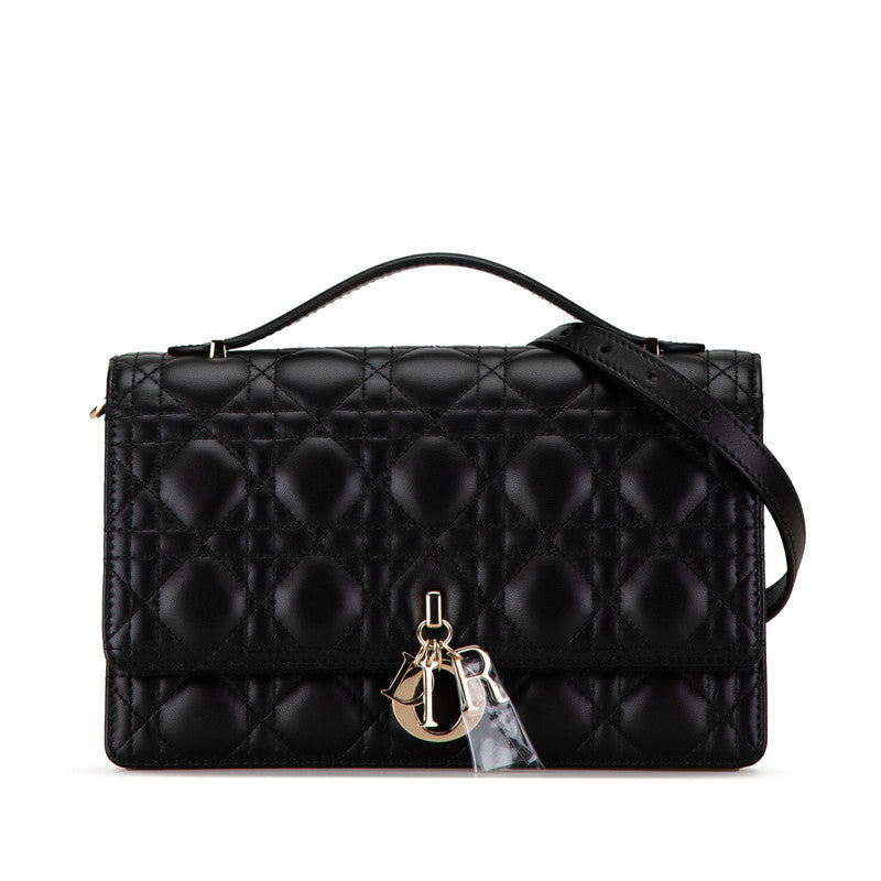 Dior MyDior Top Handle Bag Black Lambskin in Great Condition