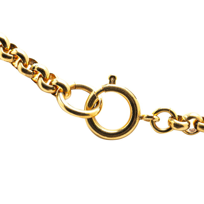 Chanel Heart Motif Necklace Gold