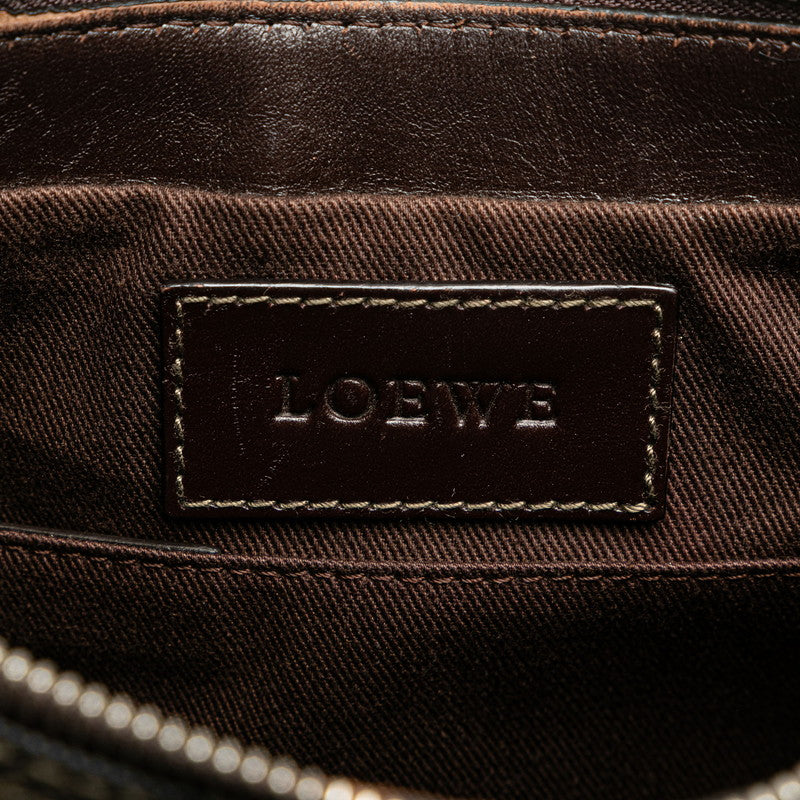 Loewe Repeat Anagram Hobo Bag PVC Leather Brown in Very Good Condition