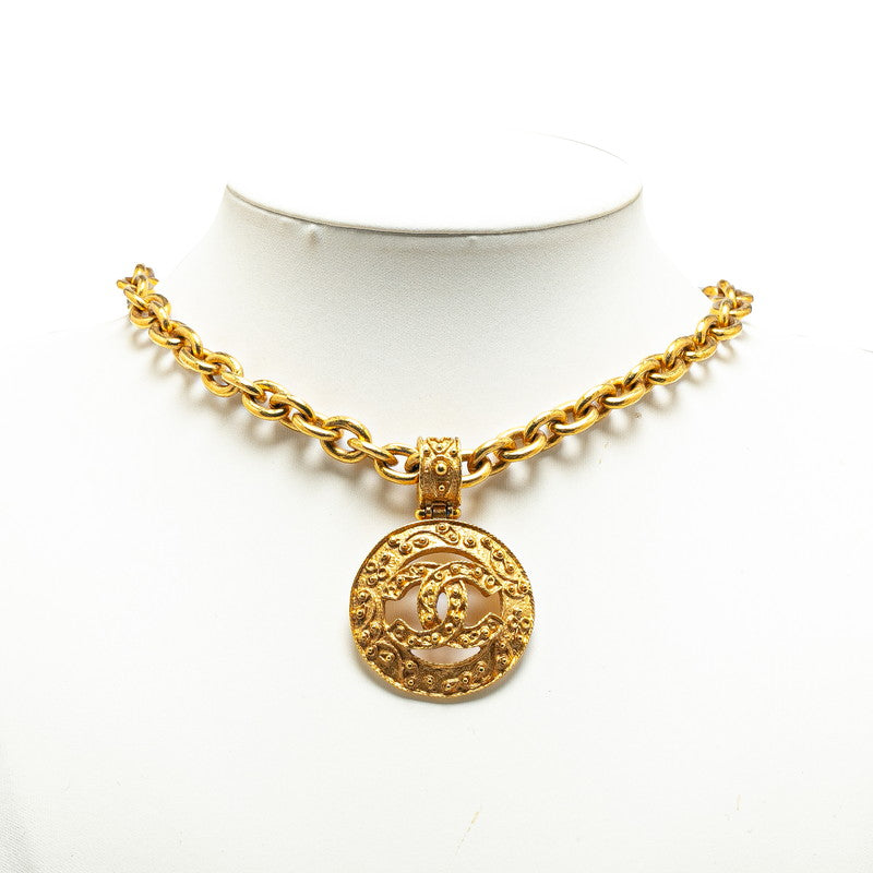 Chanel Vintage Coco Mark Necklace Gold