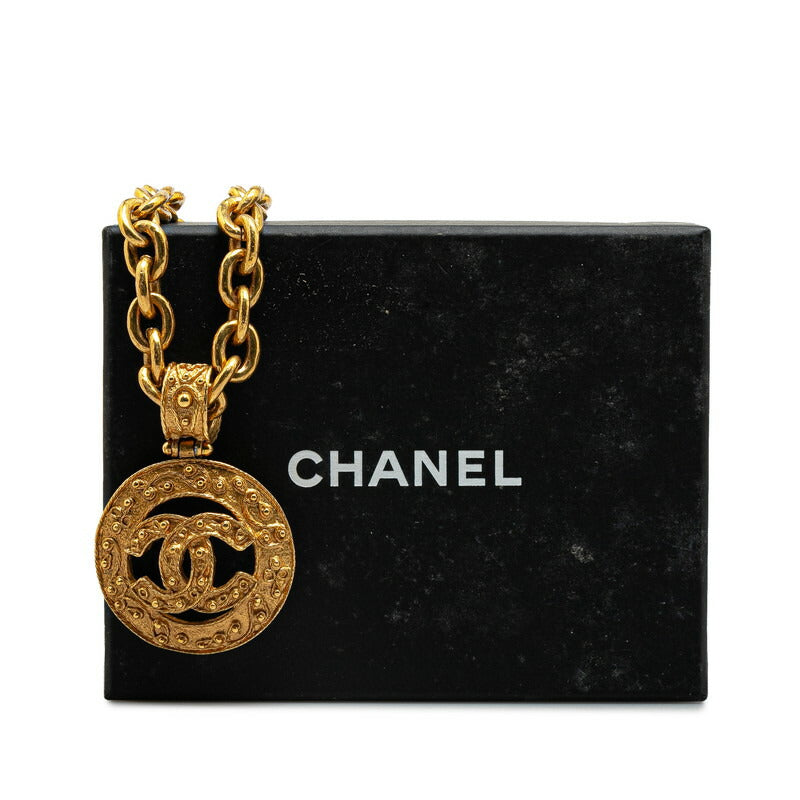 Chanel Vintage Coco Mark Necklace Gold