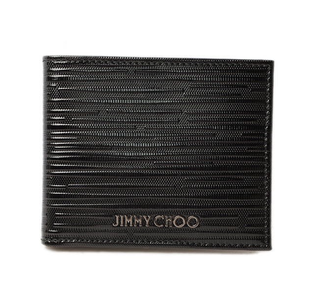 Jimmy Choo Men's Patent Leather Wallet Black in Pristine Condition