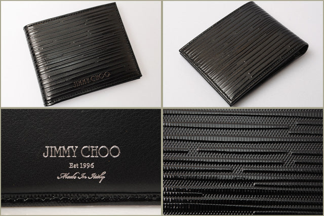 Jimmy Choo Men's Patent Leather Wallet Black in Pristine Condition