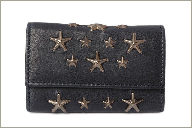 Jimmy Choo Leather Key Case with Star Studs