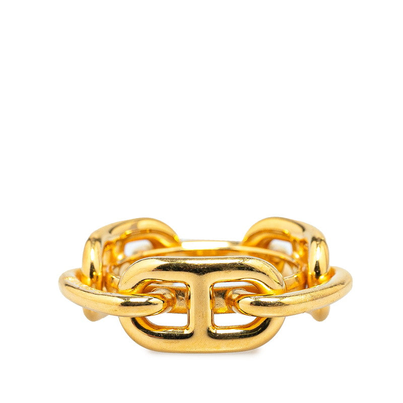 Hermes Chain D'Ancre Scarf Ring Gold Plated