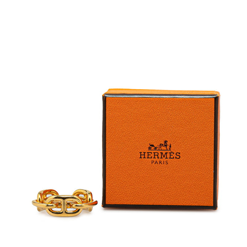 Hermes Chain D'Ancre Scarf Ring Gold Plated