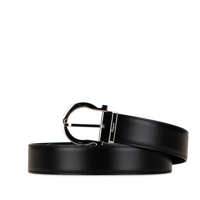 Salvatore Ferragamo Leather Gancini Buckle Belt