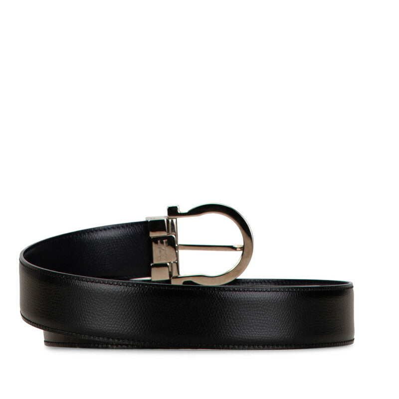 Salvatore Ferragamo Leather Gancini Buckle Belt