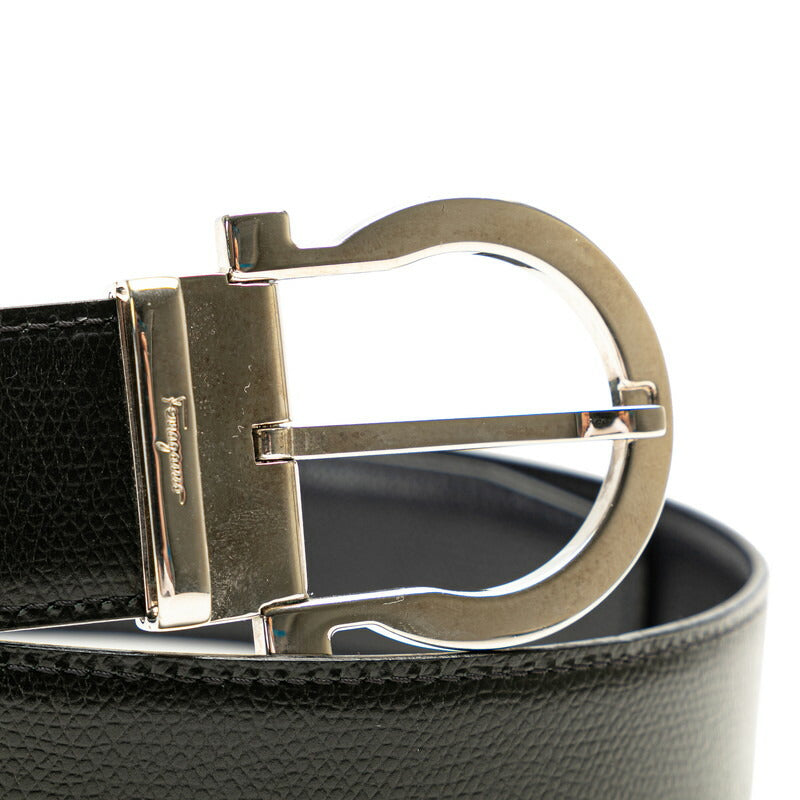 Salvatore Ferragamo Leather Gancini Buckle Belt