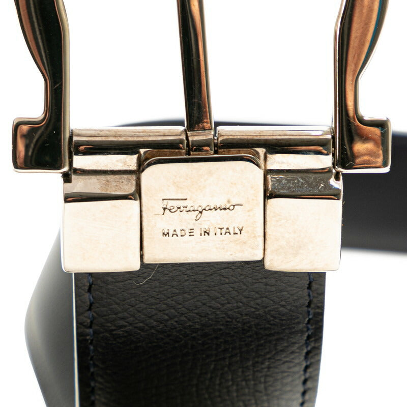 Salvatore Ferragamo Leather Gancini Buckle Belt