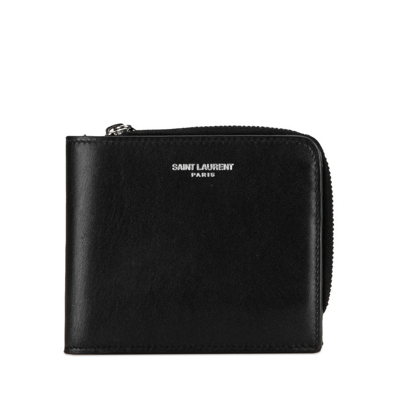 Saint Laurent Leather East West Zip Wallet 556268 in Very Good Condition