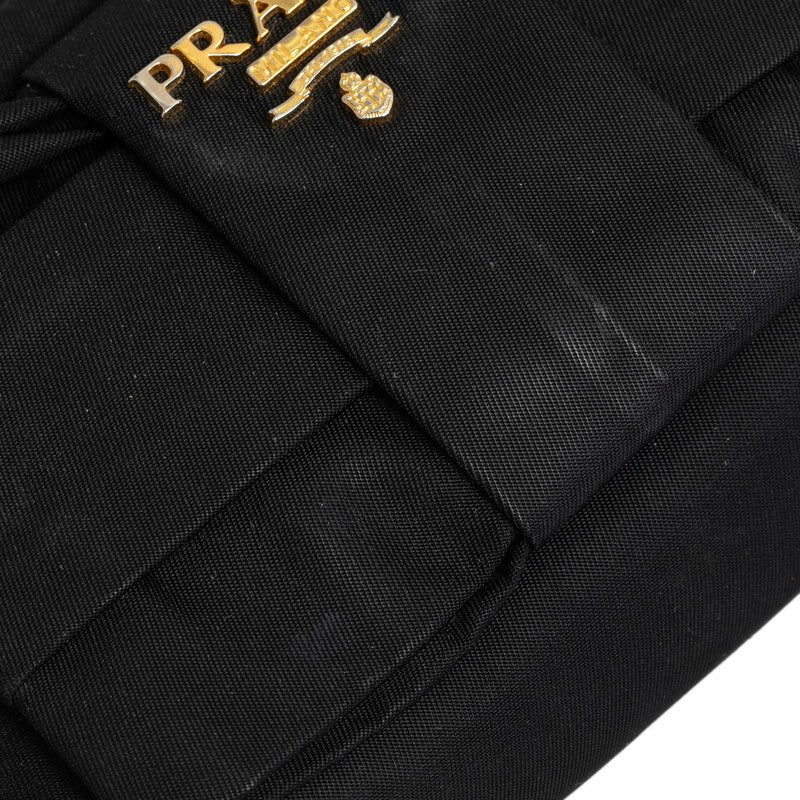 Prada Nylon Ribbon Pouch Black in Very Good Condition