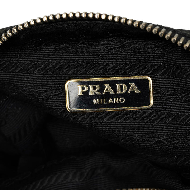 Prada Nylon Ribbon Pouch Black in Very Good Condition