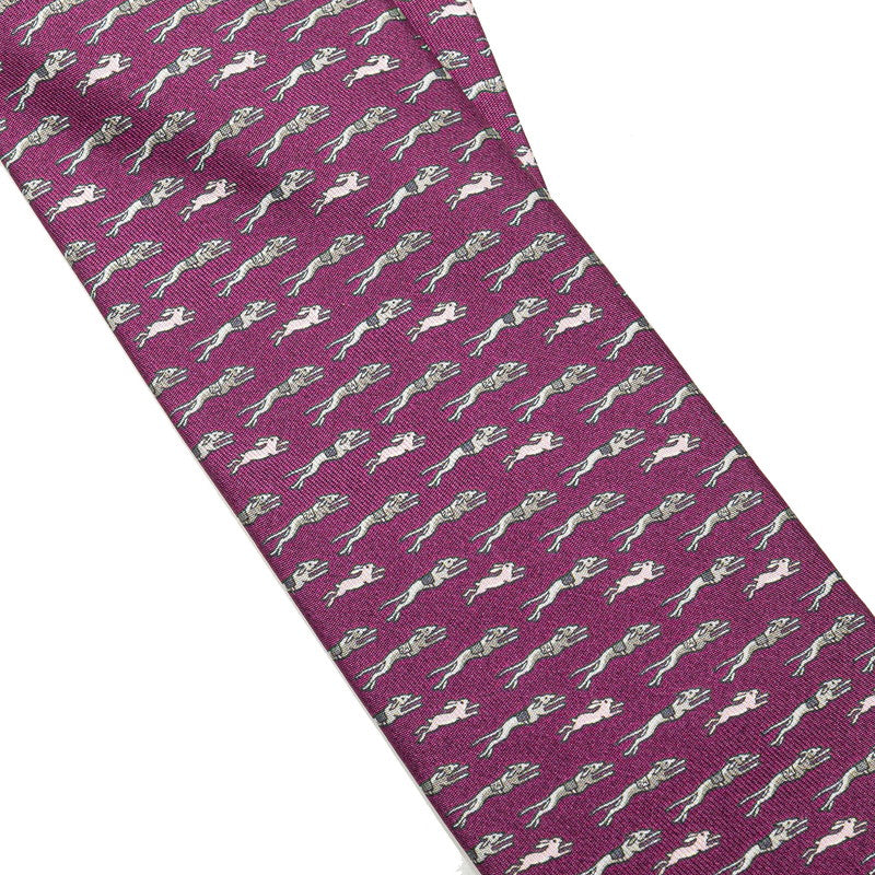 Hermes Silk Dog Rabbit Tie