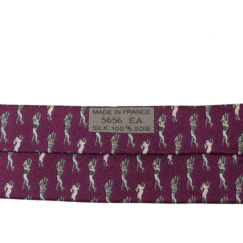 Hermes Silk Dog Rabbit Tie