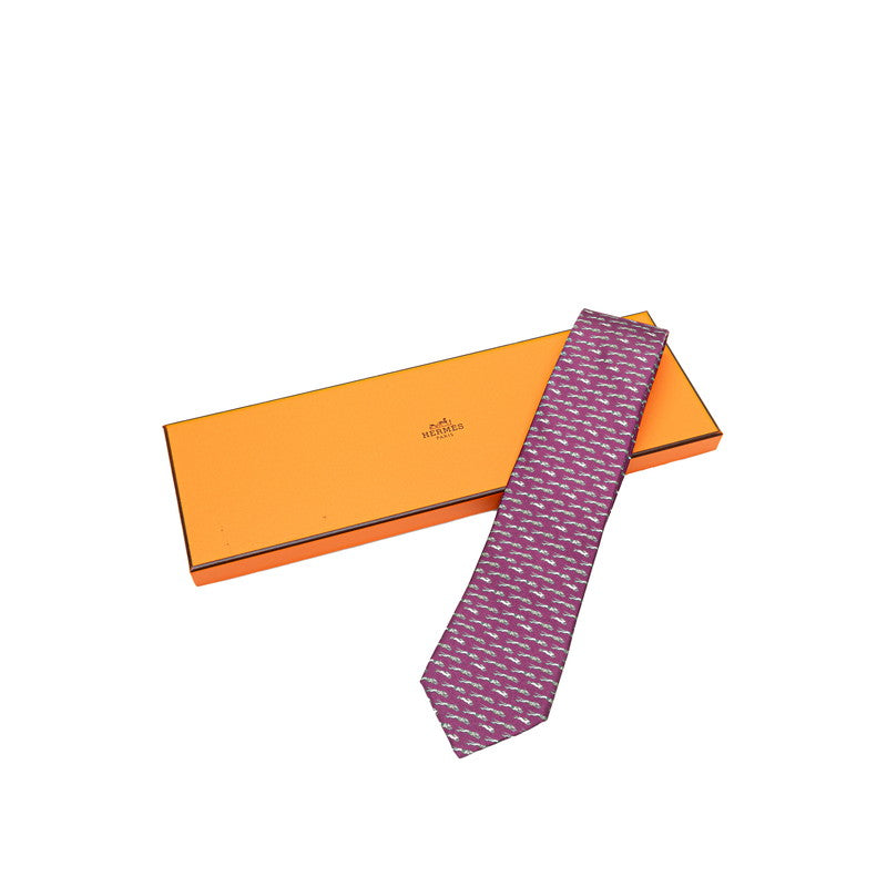 Hermes Silk Dog Rabbit Tie