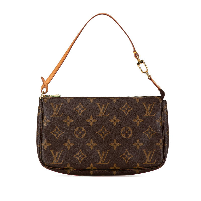 Louis Vuitton Monogram Pochette Accessoires M51980 Brown PVC Leather Clutch in Very Good Condition