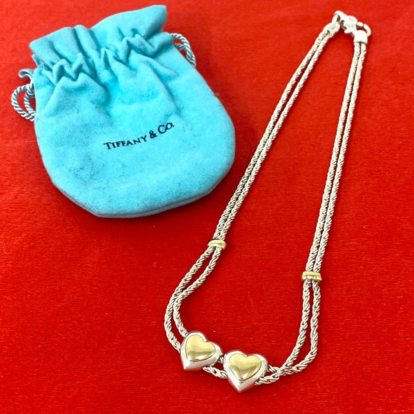 Tiffany & Co. Silver Au750 Heart Necklace