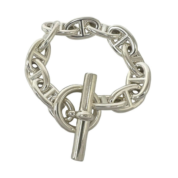 Hermes Chaine dAncre TGM Silver Bracelet