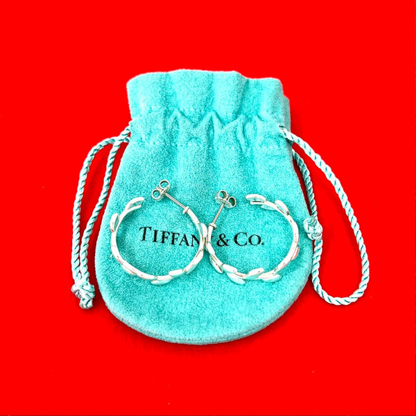 Tiffany & Co. 925 Silver Leaf Earrings