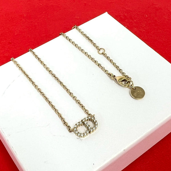 Christian Dior Logo Pendant Necklace