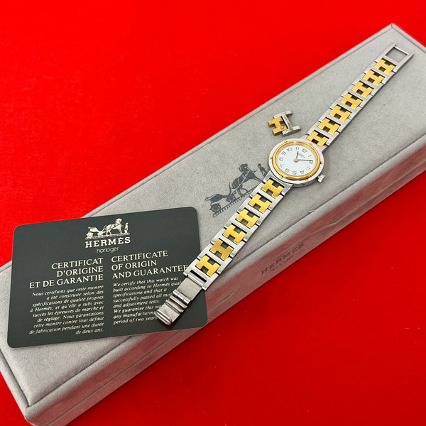 Hermes Clipper Stainless Steel GP Wristwatch